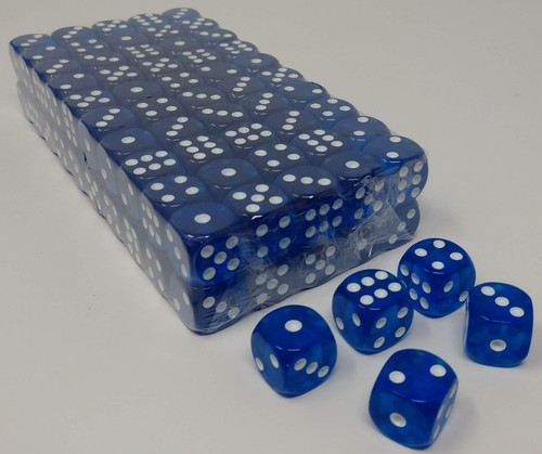 Pack of 100 Dice standard 16mm size (3 translucent colors available) - Picture 8 of 14