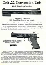 Colt 1948 Fire Arms .45 auto to .22 auto Conversion Manuals