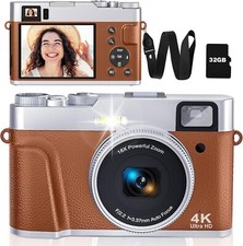4K Digital Camera for Photography Autofocus, 48MP 16X Digital Zoom Anti-Shake