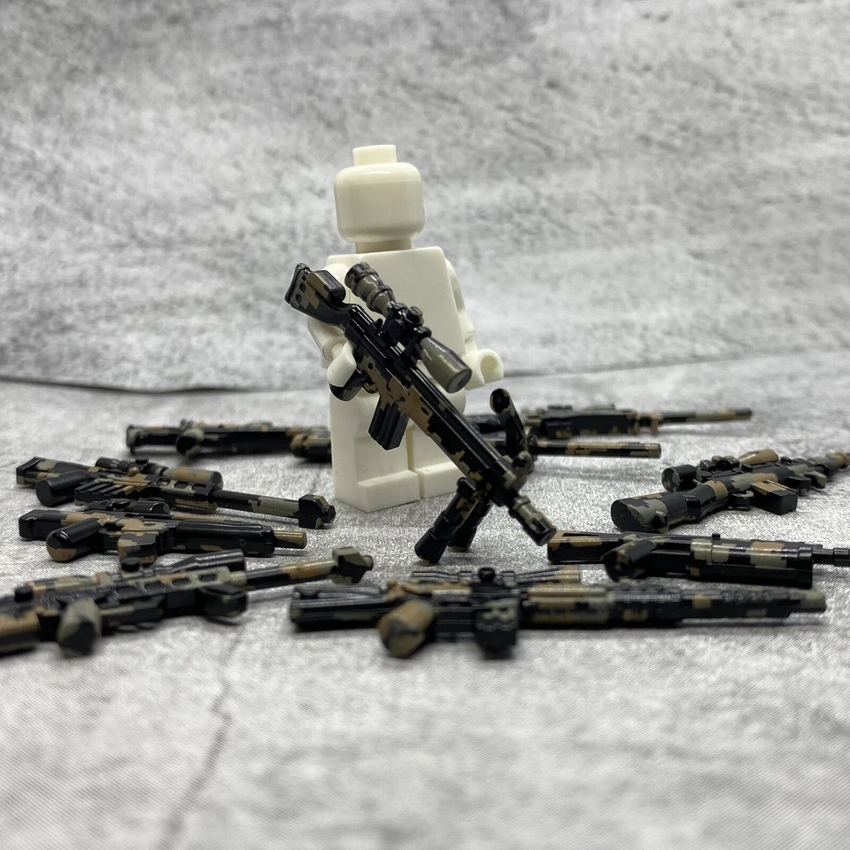 Multipack Camo Soldier Sniper Gun Lot Accessory for Minifigures C7sc01 - Image 2 of 2