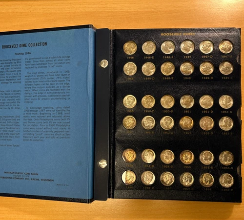 1946-2010 Roosevelt Dime Set Uncirculated W/Proofs(No Silver Proofs 1992-2010)