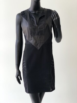 t by alexander wang silk dress Sleeveless Turtleneck Dress in BLACK