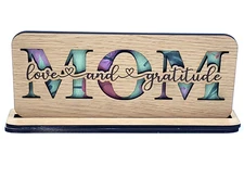 Mom Appreciation Wooden Sign Laser Cut Hand Crafted 6.5" x 3"