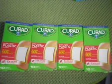 New ! 4 X 10 Counts CURAD XL Bandages Band Aids 4 Sided Seal 2 x 4in