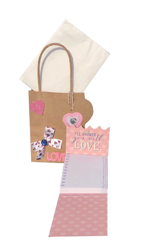 Punch Studio 71302 Love Umbrella Notepad Glitter & Gemas I’ll Shower You With ❤️ - Image 2 of 4