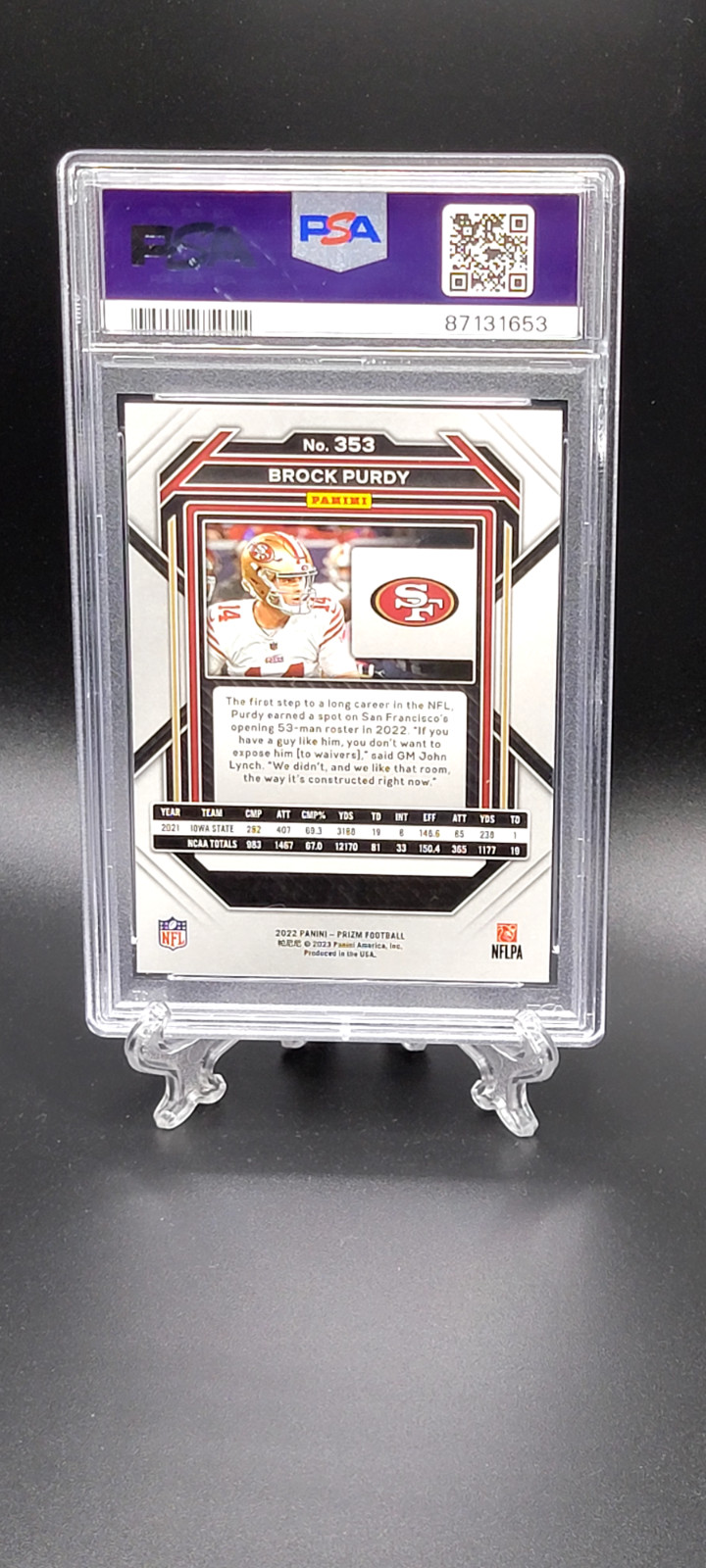 🔥 2022 Prizm Brock Purdy  PSA 10 view 2
