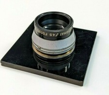 Ilex Paragon Anastigmat f;4.5 3-1/2 in. Lens on lens board Vintage