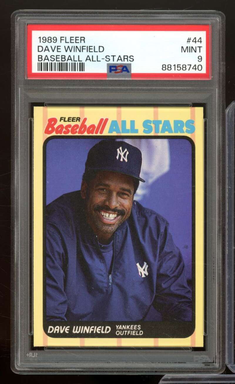 Dave Winfield Card 1989 Fleer Baseball All-Stars #44 PSA 9