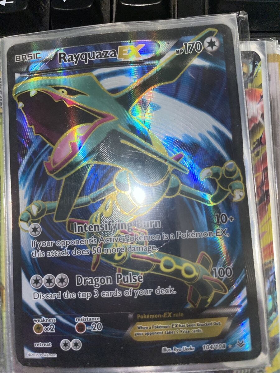 Pokemon Card Rayquaza EX 104/108 XY Roaring Skies ULTRA RARE Pokemon Card Rayquaza EX 104/108 XY Roaring Skies ULTRA RARE