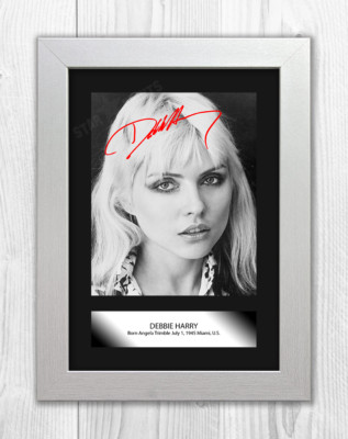 Debbie Harry 1 Blondie A4 signed mounted picture poster Choice of frame