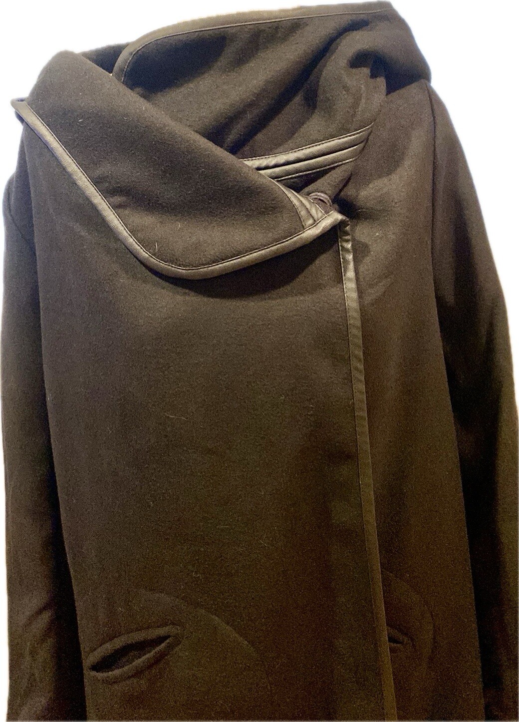 BB DAKOTA FABULOUS CHIC LONG JACKET, PERFECT STYLE AND FIT, LEATHER TRIM, M image 2