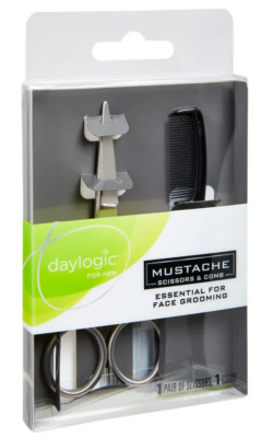Daylogic Beard Mustache Scissors & Comb Trimming Kit Facial Hair Face Grooming