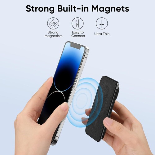 MagSafe Magnetic Card Wallet Holder for iPhone 15/14/13/12 Safe RFID Blocking - Picture 5 of 15
