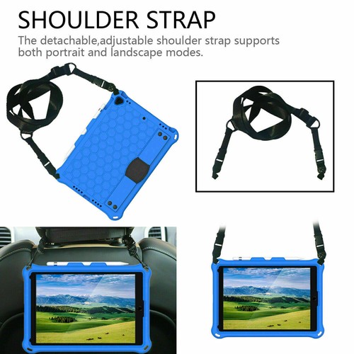 Stand Strap Cover Shockproof Rubber Case for iPad 10th 9 8 7 5 6 Mini 2022 Air 5 - Picture 45 of 76