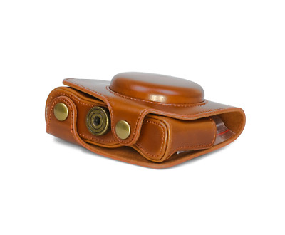 Camera Bag Case for Panasonic Lumix LX10 Faux Leather Brown CC1190b