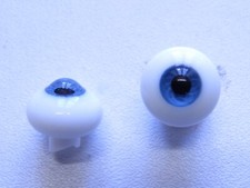 Antique Doll Eyes Blue 14MM Solid Glass