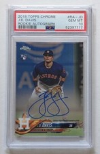 2018 Topps Chrome J.D. Davis Rookie Auto RC #RA-JD Athletics PSA 10 GEM MINT