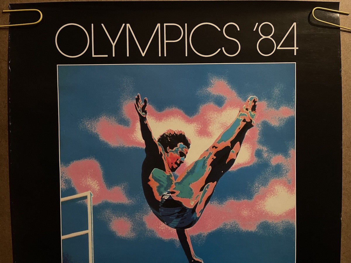 Original Vintage Poster 1984 Olympic poster Levi's promo last art