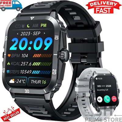 2025 Smart Watch For Men/Women, Waterproof Smartwatch Bluetooth iPhone Samsung