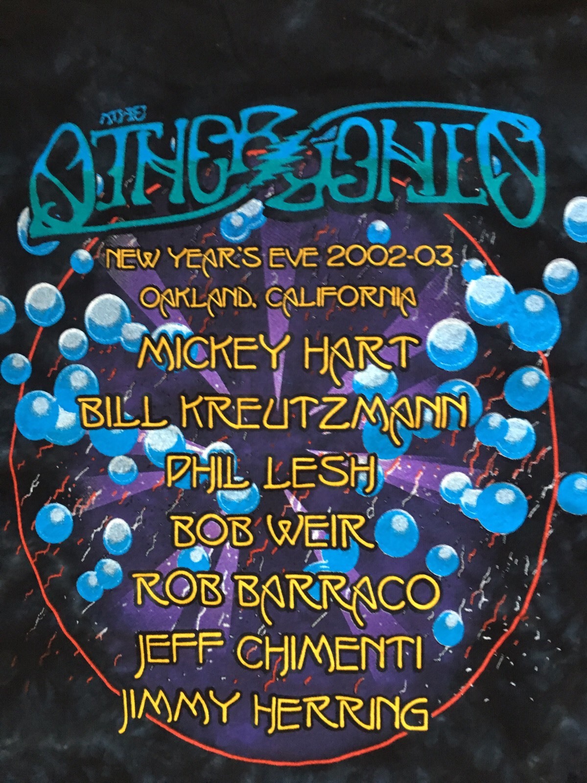 ALTRA Maglia Phil Lesh e gli altri Grateful Dead Capodanno 2002 2003 Medium