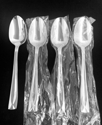 New ONEIDA Stainless Glossy LINCOLN Set Of 4 TEASPOONS 6 1/4'' Flatware NEW