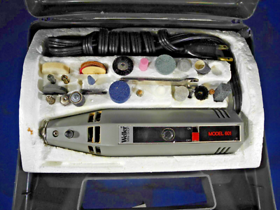 🔥Weller Mini Shop Rotary Tool Model 601 With Case Attachments