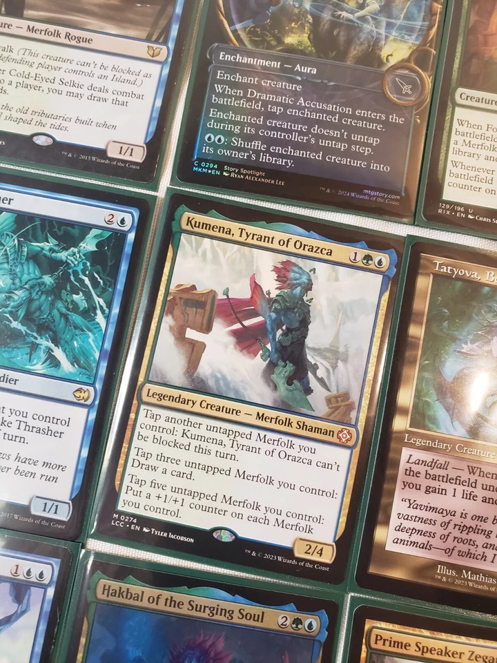 Custom Commander deck Blue/Green MERFOLK Zegana, Tishana, Kumena MtG 100 FISH - Image 4 of 4