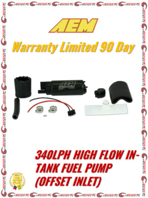 AEM Genuine 340 Lph High Flow In-Tank EFI Fuel Pump Kit Offset  