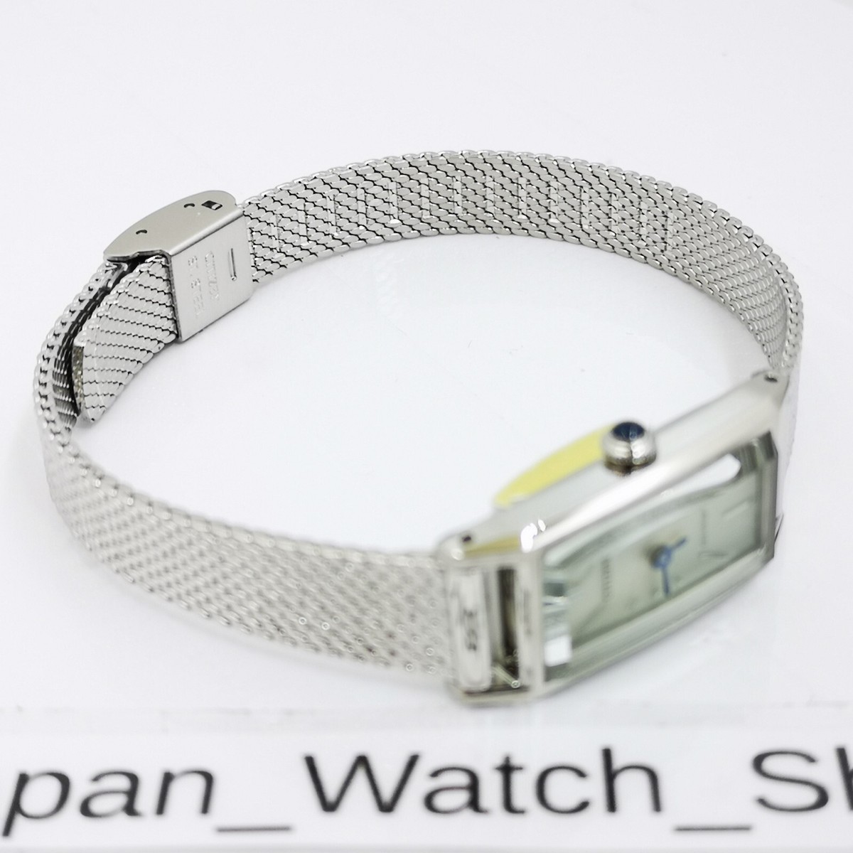 Citizen Women\'s Watch EG7040-58A Eco Drive White Dial Silver Steel Tank Petite Citizen Eco-Drive Women Rectangle Wristwatches for sale - eBay main image 2