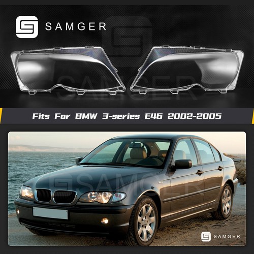 Pair Headlight Lens Headlamp Cover For BMW 3 Series 320i 325i E46 2002
