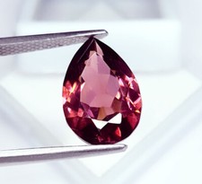 10 Ct Natural Padparadscha Sapphire Certified Loose Gemstone Pear Cut Gems A203