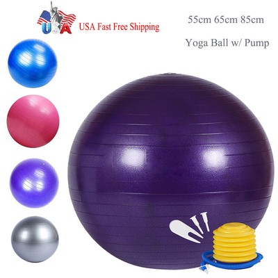 5 Color Yoga Ball Anti Burst Exercise Balance Workout Stability 55 65 75 85 CM 5 Color Yoga Ball Anti Burst Exercise Balance Workout Stability 55 65 75 85 CM