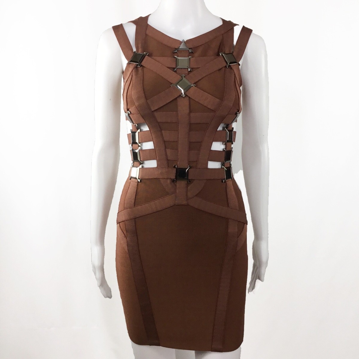bandage dress brown Coffee Brown pure cotton double-layer dress. It comes with a long skirt  below the ankle and an asymmetric overlay dress on top. It has two pockeks  – Pristinetints main image 0
