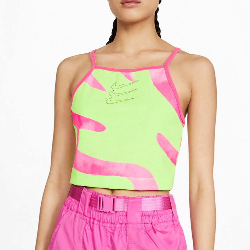 lime green and pink nike outfit