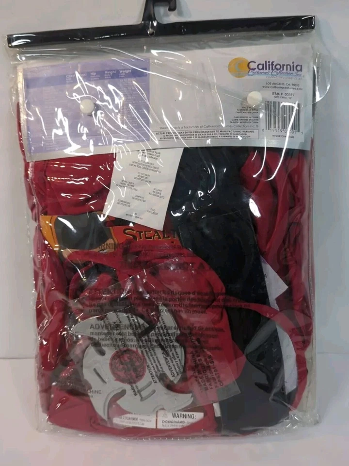 NUEVO ~ Disfraz de Halloween Infantil Stealth Ninja California Disfraces Talla 10-12 Foto 2 de 3