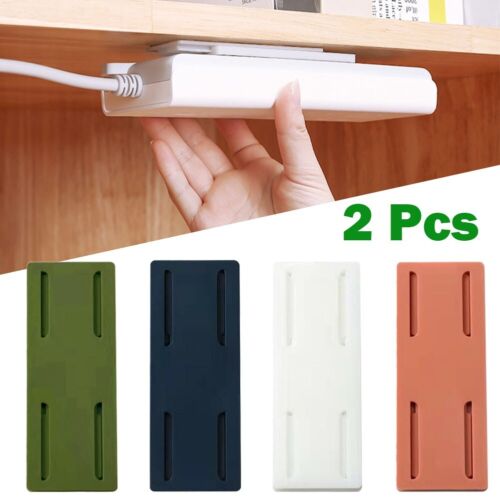 Compact WallMount Power Strip Holder with Sliding Rails and ABS Material - Afbeelding 1 van 22