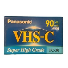NEW Panasonic TC-30 VHS-C Super High Grade 90Min Video Camera Tape Sealed