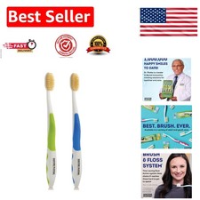 Dr. Plotka's Soft Flossing Toothbrush 2-Pack   Gentle Care for Sensitive Teeth