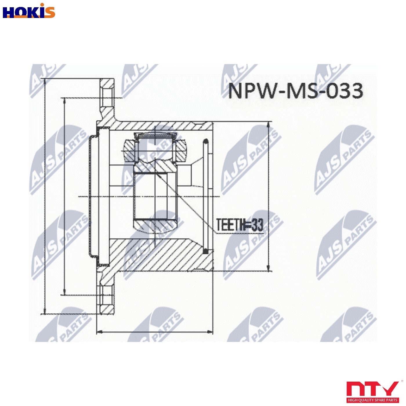 N.T.Y. NPW-MS-054.NTY Joint Kit, drive shaft for MITSUBISHI,MITSUBISHI (BJC) - Image 9