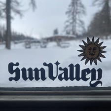 Sun Valley Idaho Ski Resort Transfer Window Decal Sticker 4x2 Snowboard 3M Vinyl