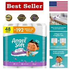 Sustainable Lavender Scented Toilet Paper: 48 Mega Rolls for Ultimate Comfort