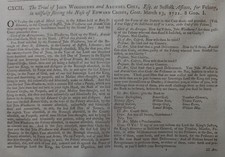 NOSE SLITTING : 1721 TRIAL OF JOHN WOODBURNE AND ARUNDEL COKE FOR FELONY UNDER T