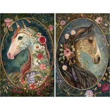 Horse Portraits #3 | A4 Mulberry Rice Paper | Paper for Decoupage