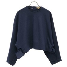 BLAMINK Wool Felt Pullover Tops 7912-299-0009 Navy 38 Used MESC-0