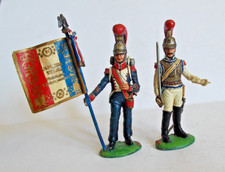 TRADIZIONE DI LONDRA - 2 SOLDATI GUERRE NAPOLEONICHE - PORTABANDIERA E CORAZZIERE