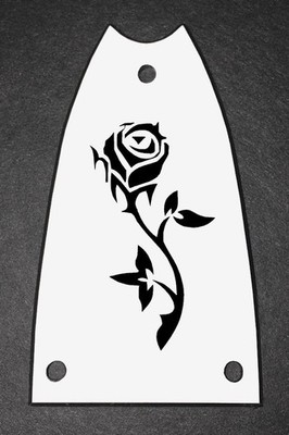 GUITAR TRUSS ROD COVER Engraved - Fit EPIPHONE Scoop Casino - ROSE Flower Vine