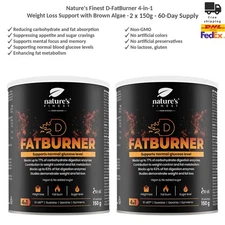 Nature's Finest D-FatBurner 4-in-1 Vegan Weight Loss Support with Inulin 2x150g