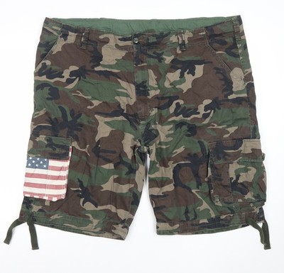 Brandit Herren Camouflage Cargo Shorts Grün 7XL Baumwolle Military Style
