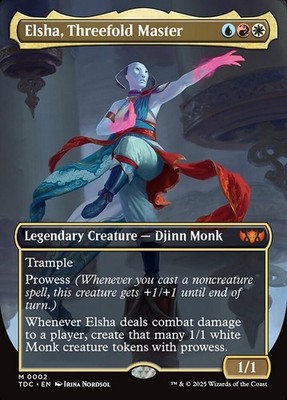 Elsha, Threefold Master 0002 Mythic Borderless Foil Tarkir Commander MTG NM