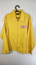 Vintage K Brand SIG Pride Zip Work Jacket USA Yellow Utility Chore Coat L
